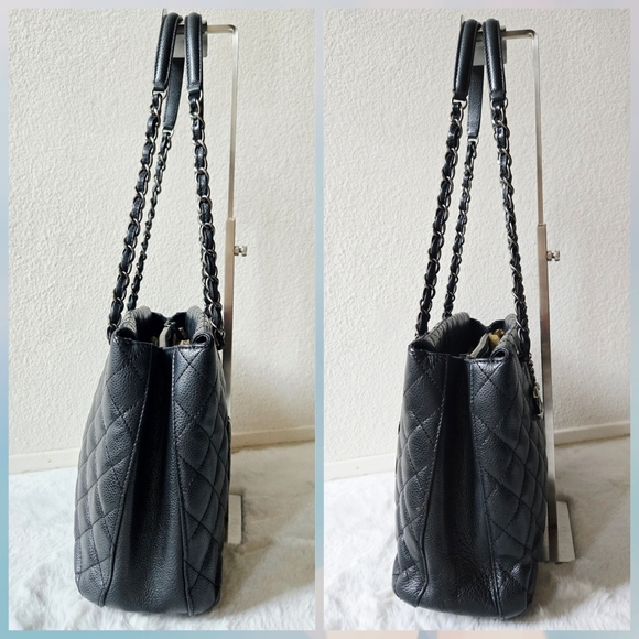 Chanel Black Quilted Caviar City Shopping Tote Bag - Picture 5 of 16